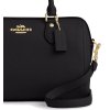 COACH Kabelka Rowan Satchel Bag Pebbled Leather Gold Blackaj