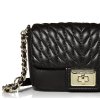 Karl Lagerfeld Womens Agyness Crossbody Black Goldj