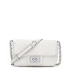 Karl Lagerfeld Womens Agyness Crossbody Winter White Silverhf.jpg