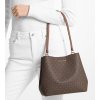 Michael Kors Pratt Medium Signature Logo Shoulder Bag Brownbg