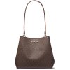Michael Kors Pratt Medium Signature Logo Shoulder Bag Brown
