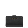 Michael Kors Peněženka Medium Crossgrain Leather Wallet Black