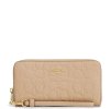 Coach Long Zip Around Wallet In Signature Leather Gold