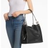 Michael Kors Christina Large Pebbled Leather Shoulder Bag Blackdc