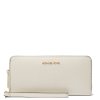 Michael Kors Peněženka Jet Set Travel Large Pebbled Leather Wristlet Light Cream