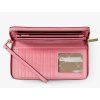 Michael kors Jet Set Travel Large Pebbled Leather Wristlet carnationb