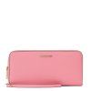 Michael kors Jet Set Travel Large Pebbled Leather Wristlet Carnationh