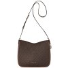 Michael kors Nayla Medium Signature Logo Messenger Bag Brown