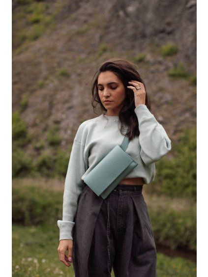 .mini bumbag. | textured | .sage mist.