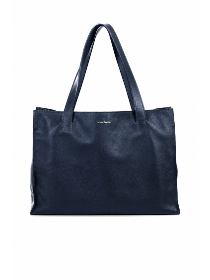 .tote bag AKI. | textured | .dark blue.