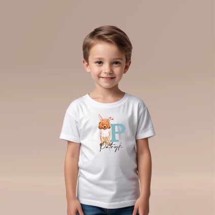 PL_trickoPotisk_DiteMedvidekVelikonoce_BarvaBilaPotiskModra