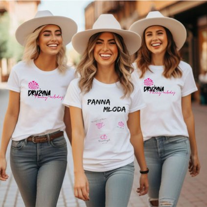 T-shirt z nadrukiem WIADOMOŚCI DLA PANNY MŁODEJ, dla Panny Młodej