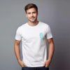 T-shirt z haftem rysunku dziecka, męski
