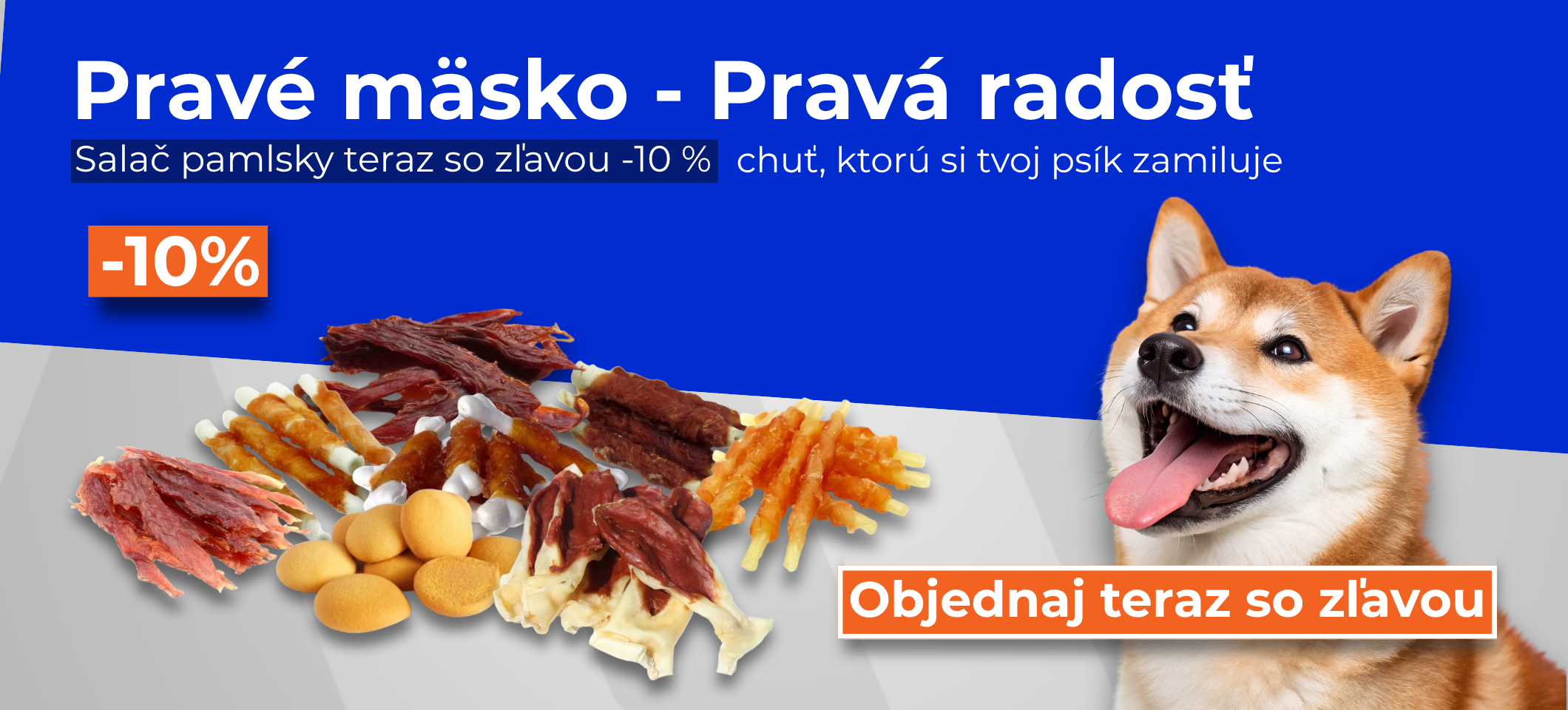 Šťavnaté pamlsky pre psy a mačky so zľavou 10 %