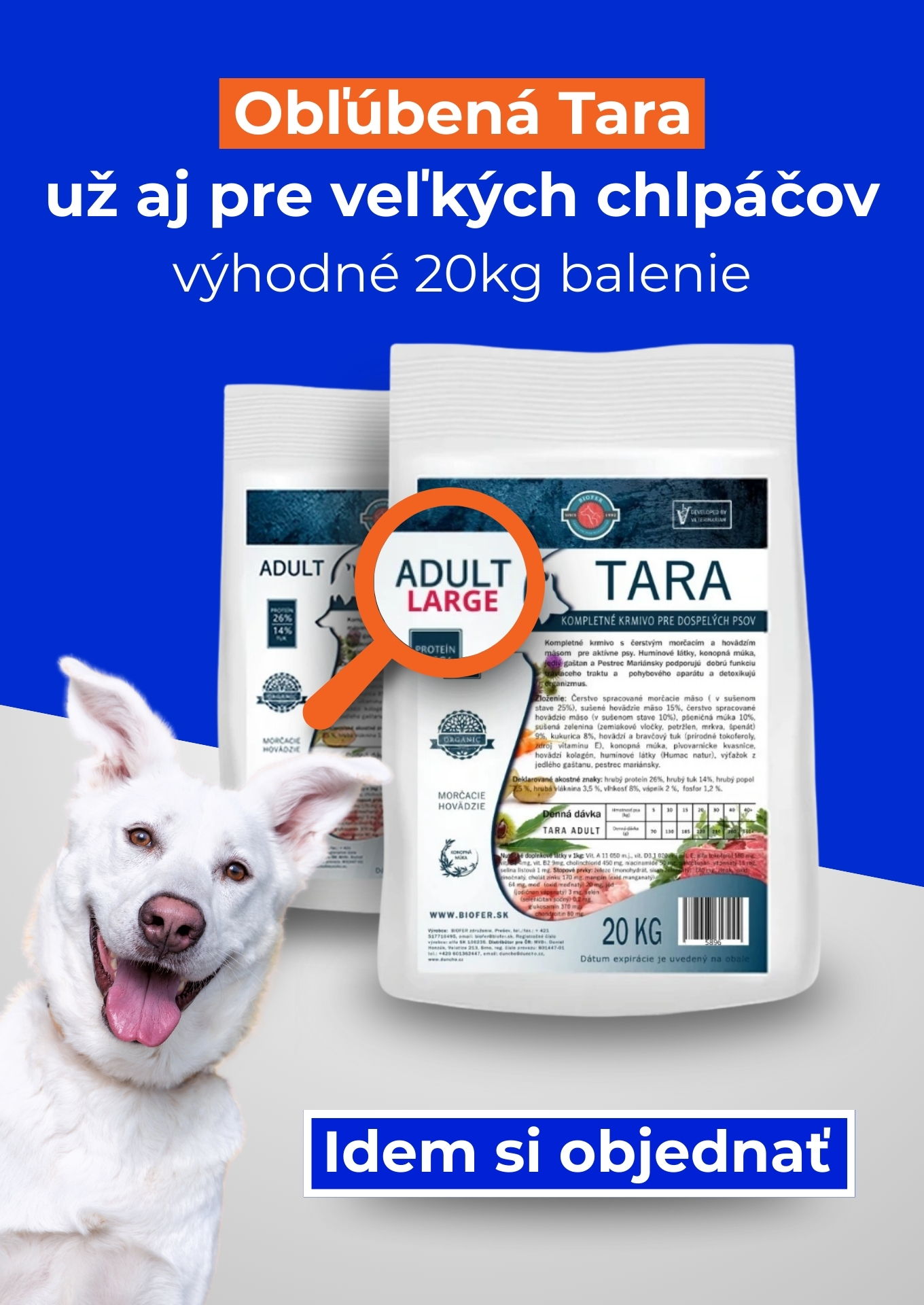 Tara 20kg pre veľké plemená