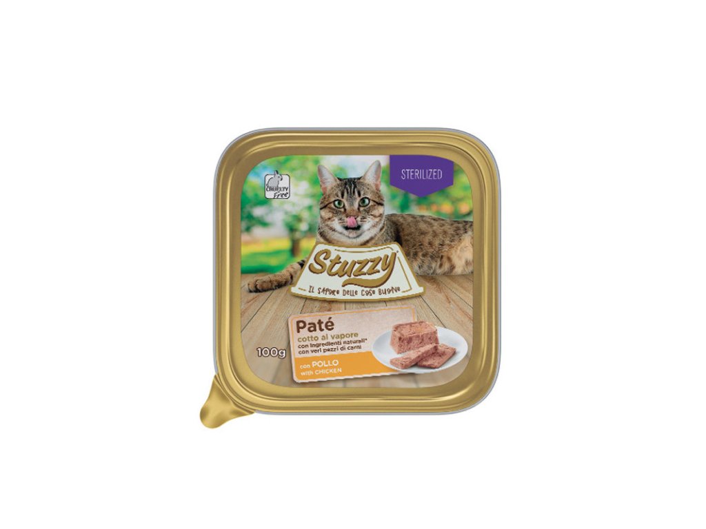 stuzzy cat pate sterilized s kuracim 100g