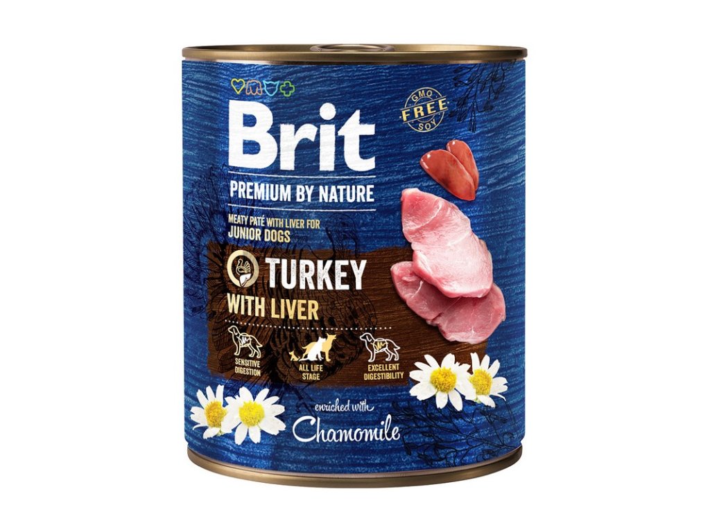 brit premium by nature turkey with liver 800 g konzerva pre psov 8595602537983