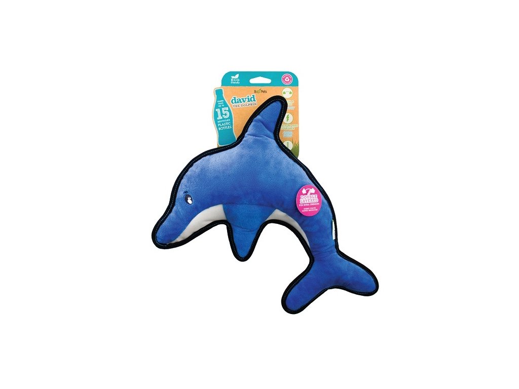Hračky pre psov, Beco Rough and Tough - Delfín Dávid-L (Velkost L, Farba alpine-dawn)