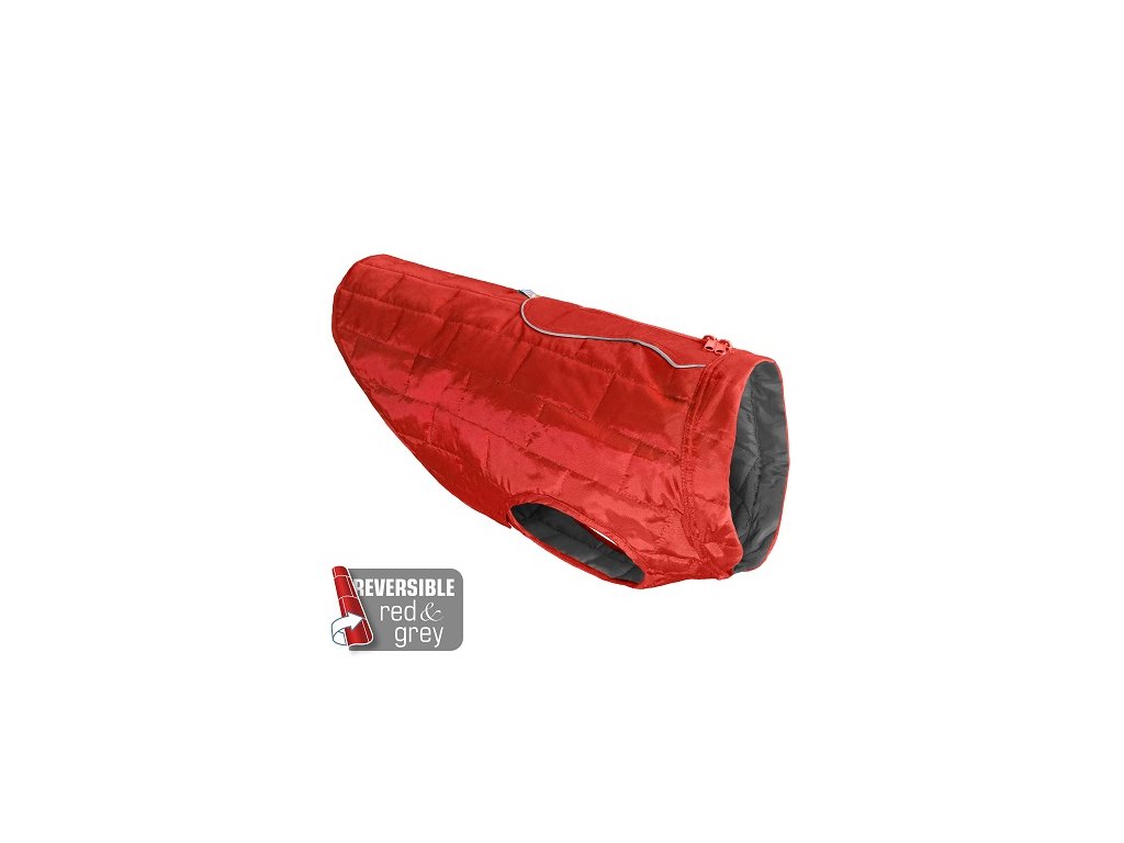 Nepremokavá bunda pre psy Kurgo Loft Jacket-red-XL (Velkost XL, Farba červené)