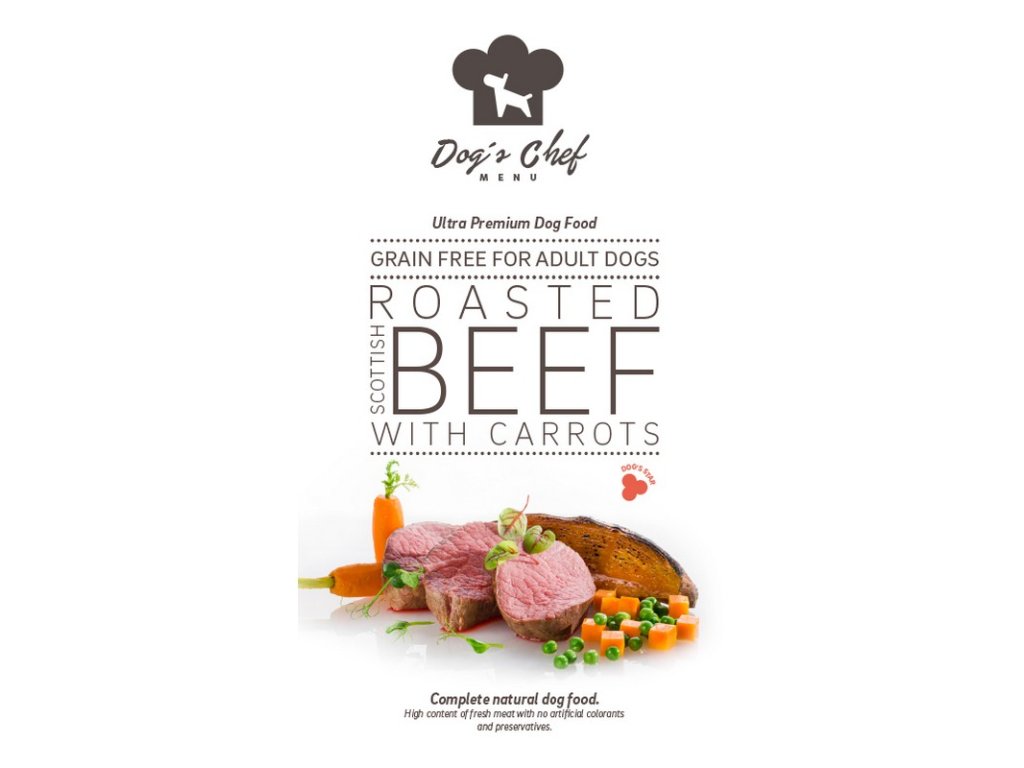 dogs chef roasted scottish beef with carrots adult 2 kg 8588007416694