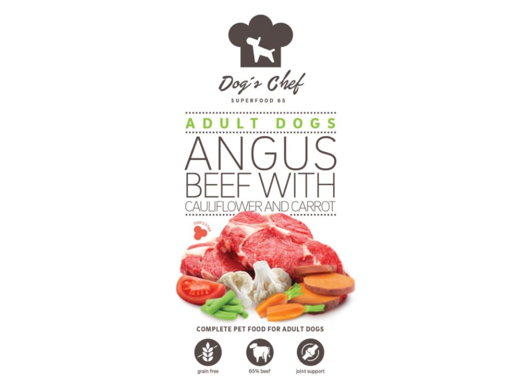 Dogs Chef Angus Beef with Cauliflower Carrot small ACTIVE breed 500g 8588008528488