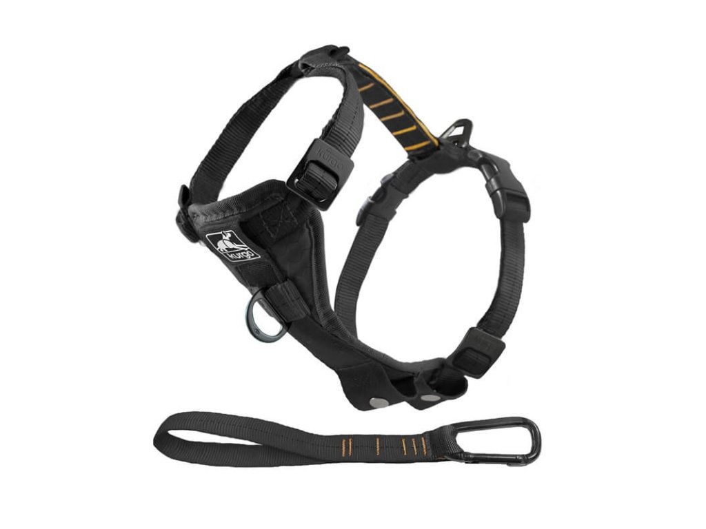 Postroj pre psa Kurgo Tru-Fit Quick Release s autopásom-black-L (Velkost L, Farba čierne)