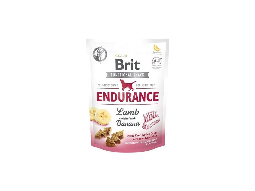 brit care dog snack funkcne maskrty pre psy endurance lamb and banana 150g