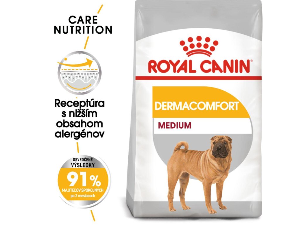 royal canin medium dermacomfort granule pre dospele psy strednych plemien s citlivou kozou 394