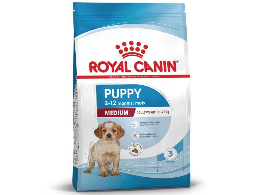 royal canin medium puppy granule pre stenata strednych plemien do 12 mesiacov 743