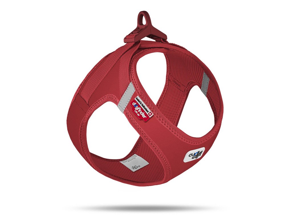 CURLI Postroj pre psov so sponou Softshell Red 2XS, 2-4 kg