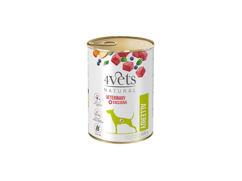 4Vets NATURAL VETERINARY EXCLUSIVE ALLERGY Lamb 400g pre psov s potravinovou intoleranciou (Jahňa)