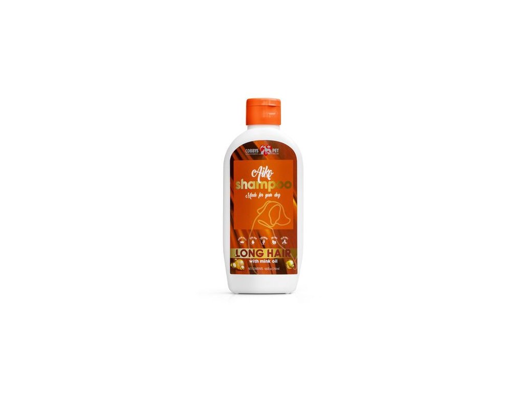 COBBYS PET AIKO LONG HAIR SHAMPOO WITH MINK OIL 250ml šampón pre psov s norkovým olejom