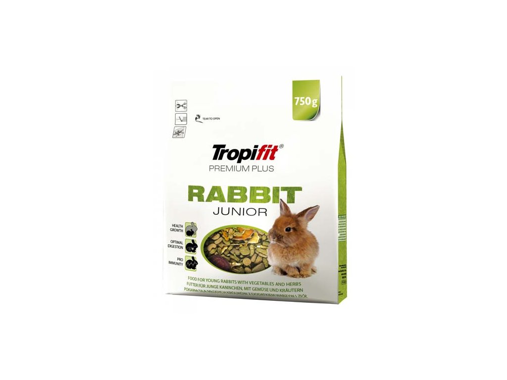 TROPIFIT Premium Plus Rabbit Junior 750g krmivo pre mladé králiky