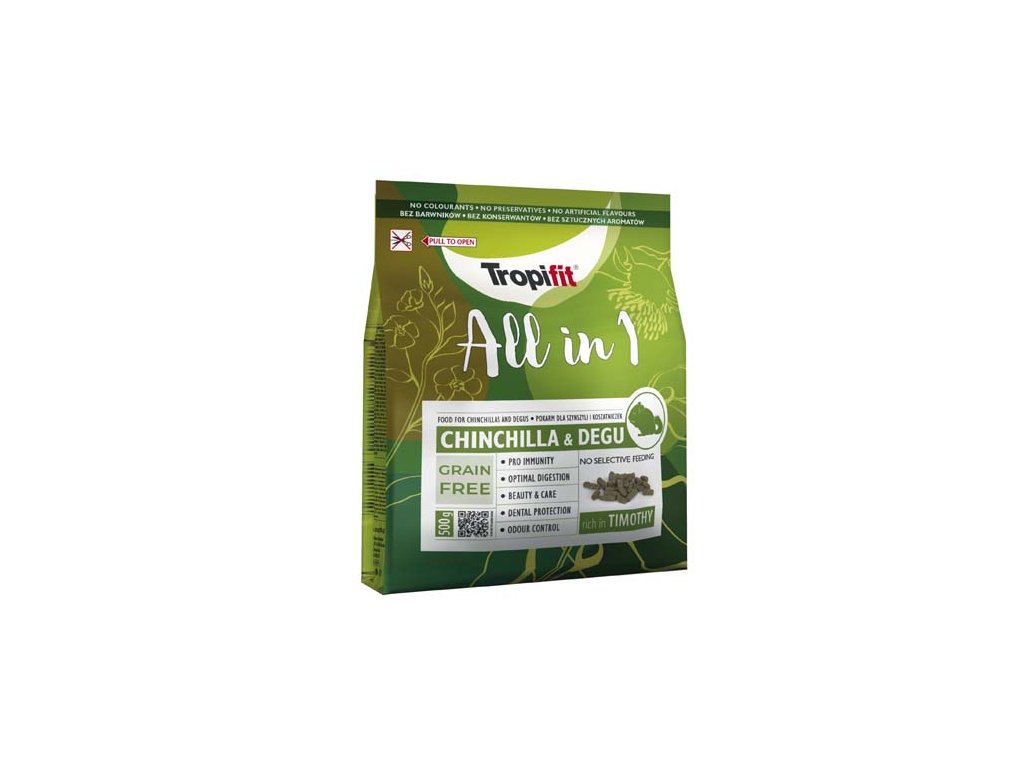 TROPIFIT ALL IN 1 Chinchilla & Degu 500g krmivo pre činčily a degu