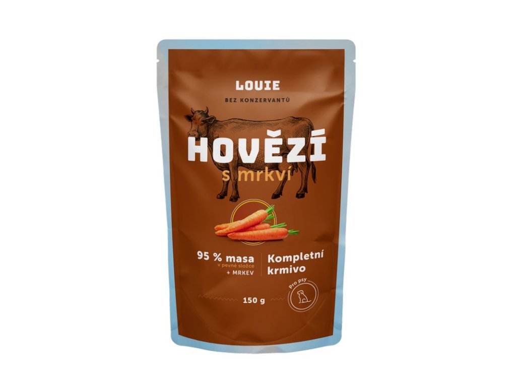 Kapsicka LOUIE hovadzie s mrkvou 150 g 8595174307021