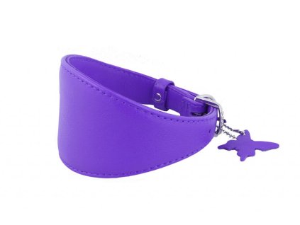 COLLAR Kožený obojok pre chrty, 34 40 cm, fialová