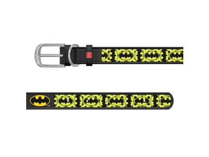 Wau Dog Obojok Batman kožený, 46 60cm/35mm, čierna