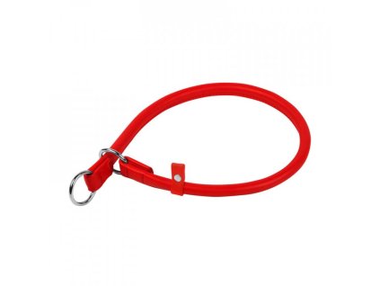 Collar Obojok okrúhly kožený škrtiaci, 40cm/8mm, červená