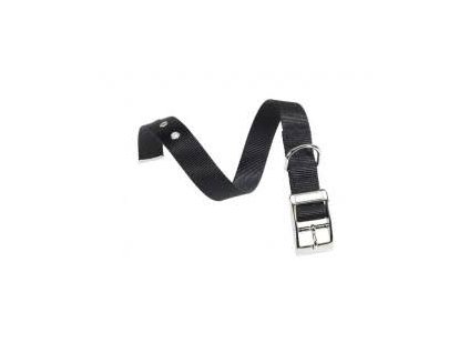 CAMON Obojok nylon s kovovou prackou, 15 x 450 mm, čierna