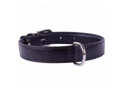 COLLAR Kožený obojok Glamour, 38-49cm/25mm, čierna
