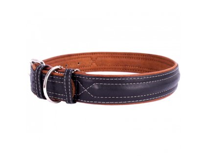 COLLAR Kožený obojok Soft, 27-36cm/15mm, čierno-hnedá
