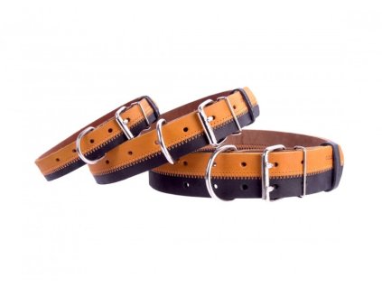 COLLAR Kožený obojok ZigZag, 38-50cm/25mm