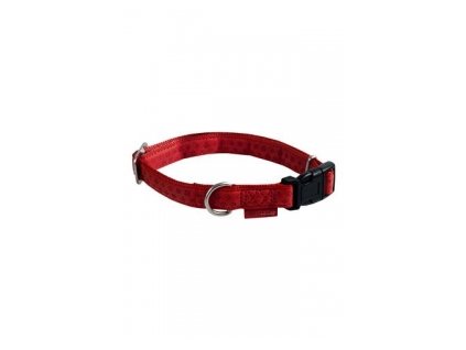 Papillon Nastaviteľný obojok Red koža, 20-33 cm, červená