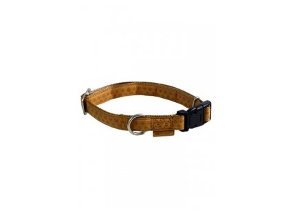 Papillon Nastaviteľný obojok Brown koža, 20-30 cm, hnedá