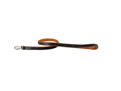 COLLAR Kožené vodítko Soft, 122cm/25mm, čierno-hnedá
