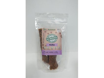 Pamlsok Dr. Animal kačka mäs. prúžky 80g