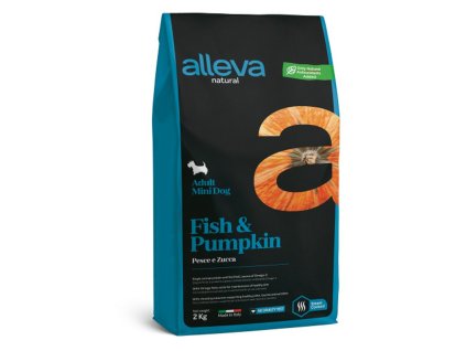alleva natural dog fish pumpkin adult mini granule pre psov 2 kg 8002754002097 1