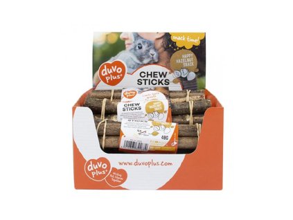 Pamlsok DUVO+ žuvacie tyčinky pre hlodavce, lieskový orech 4 ks/bal
