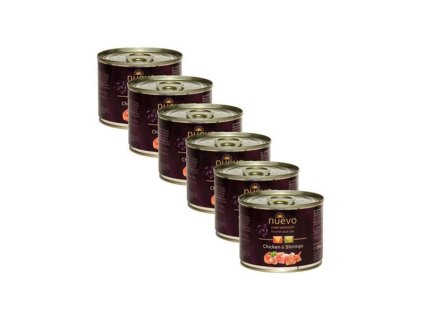 NUEVO cat Adult Chicken & Shrimps bal. 6 x 200 g konzerva