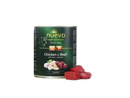 NUEVO dog Junior Chicken & Beef bal. 6 x 800 g konzerva